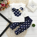 Fashion bow dot t-shirt and pants suit for girls | See:Saw Kids