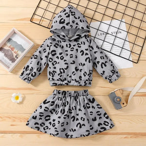 Leopard Print Hoodie & Skirt See:Saw Kids