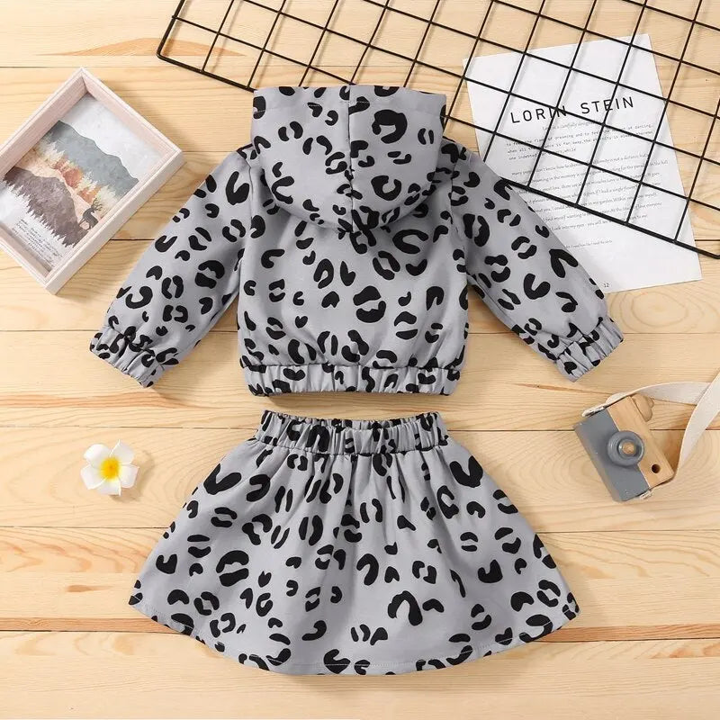 Leopard Print Hoodie & Skirt See:Saw Kids