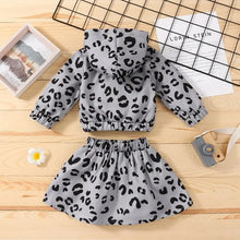 Load image into Gallery viewer, Leopard Print Hoodie &amp; Skirt See:Saw Kids