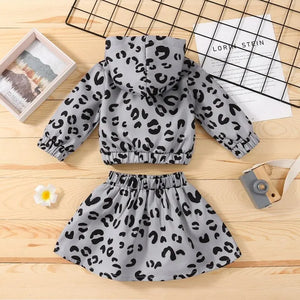 Leopard Print Hoodie & Skirt See:Saw Kids