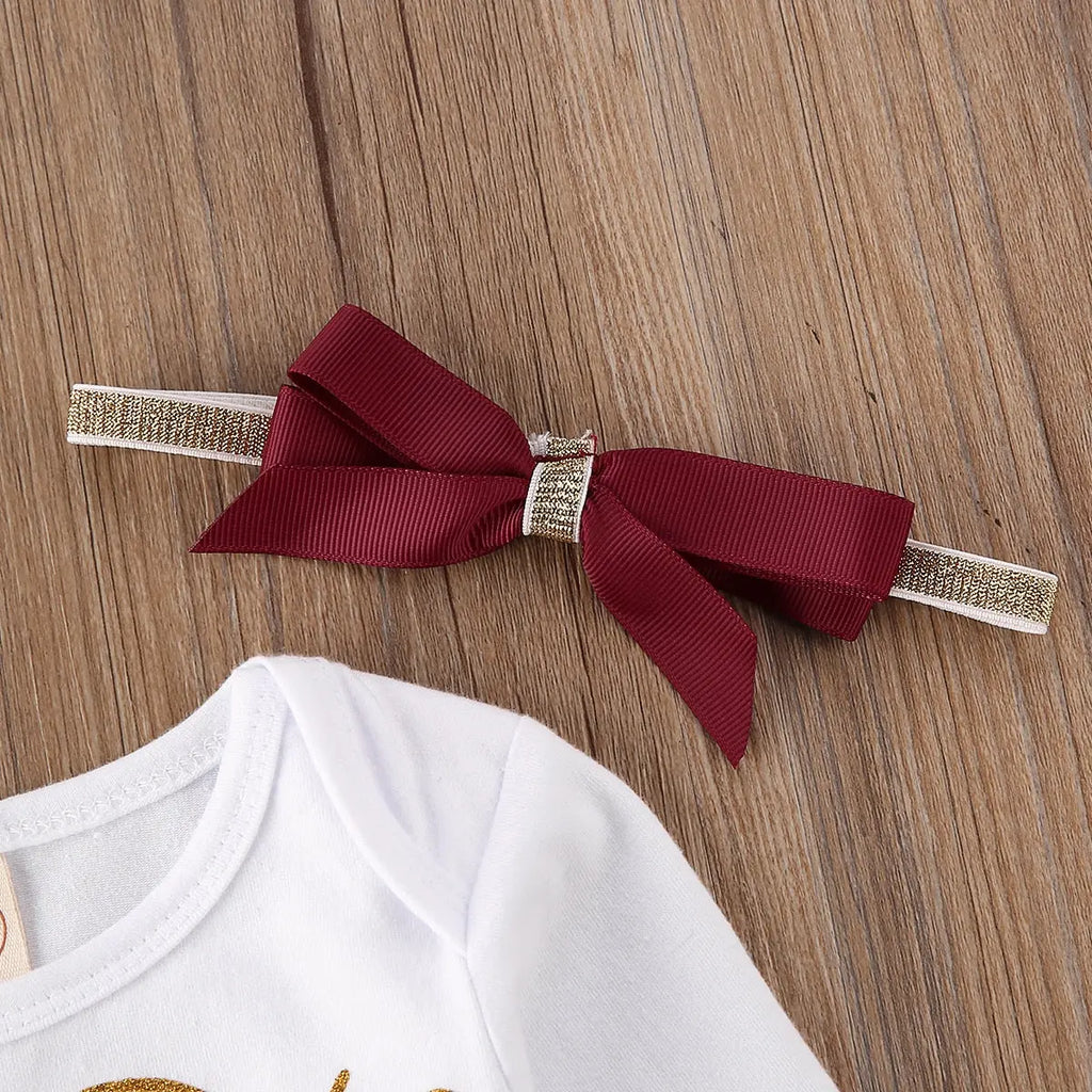 My First Christmas Outfit Wine See:Saw Kids