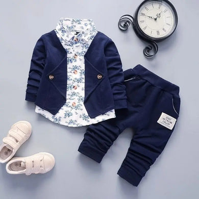 Navy Suit with Floral Shirt See:Saw Kids