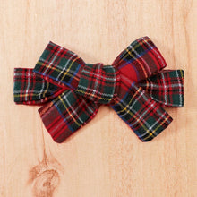 Load image into Gallery viewer, Plaid Bow Dress Long Sleeve With Headband See:Saw Kids