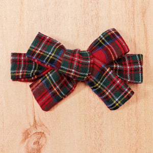 Plaid Bow Dress Long Sleeve With Headband See:Saw Kids