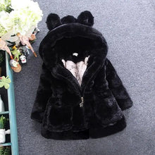 Load image into Gallery viewer, Plush teddy bear hood girls coat See:Saw Kids