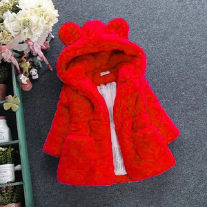Plush teddy bear hood girls coat See:Saw Kids