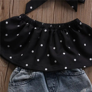 Polka Dot & Denim Outfit See:Saw Kids
