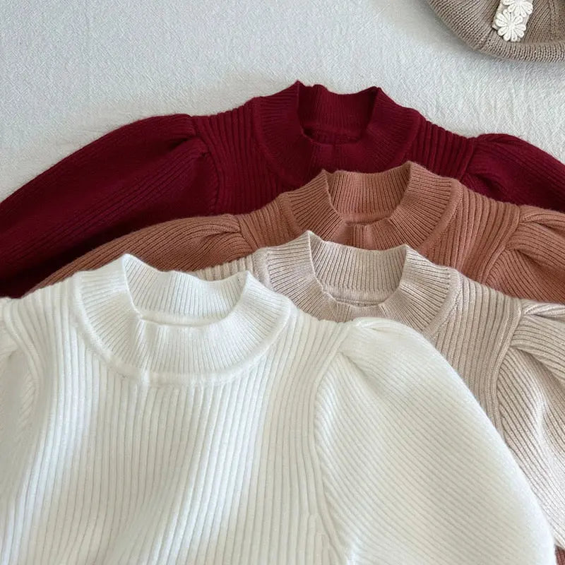 Puff Sleeve Girls Knit Dress See:Saw Kids
