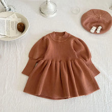 Load image into Gallery viewer, Puff Sleeve Girls Knit Dress See:Saw Kids