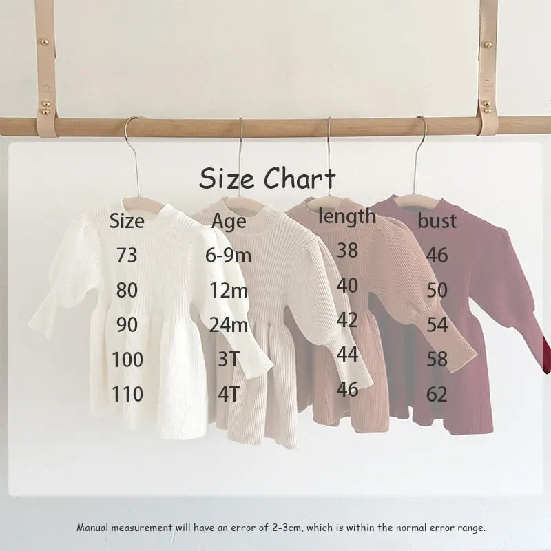 Puff Sleeve Girls Knit Dress See:Saw Kids