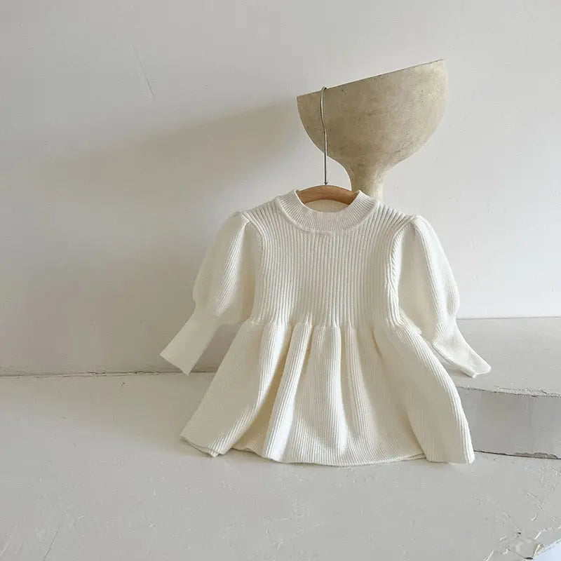 Puff Sleeve Girls Knit Dress See:Saw Kids