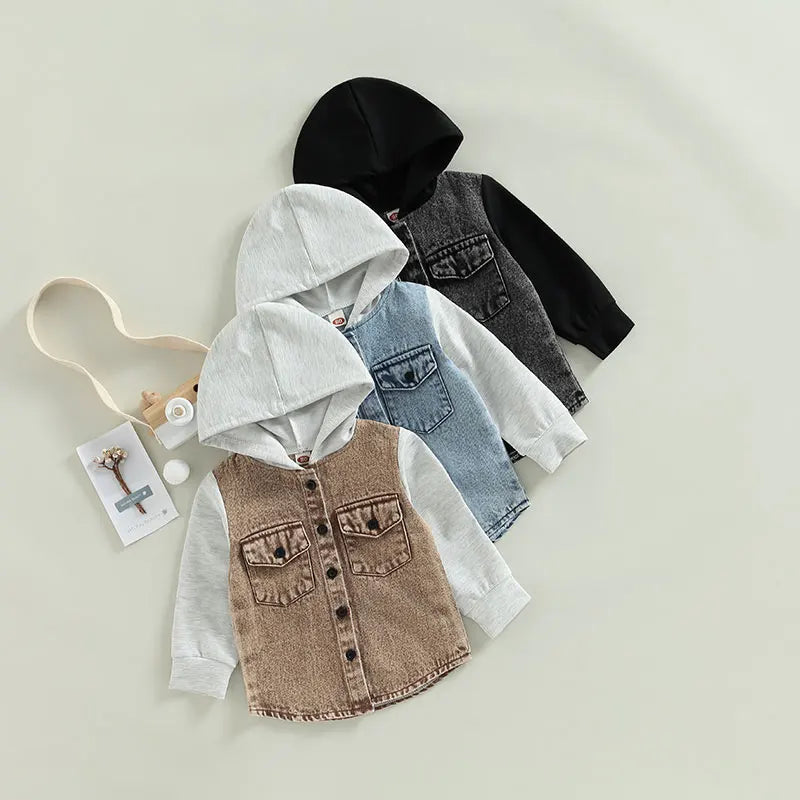 Toddler Patchwork Denim Jacket
