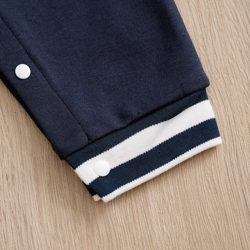 Newborn Baby Baseball Cotton Long Sleeve Onesie