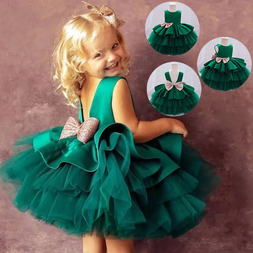Backless bow princess dress wedding birthday party kids evening gown | See:Saw Kids