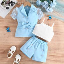 Load image into Gallery viewer, Kids Clothes Girls Blazer &amp;Shorts Sets