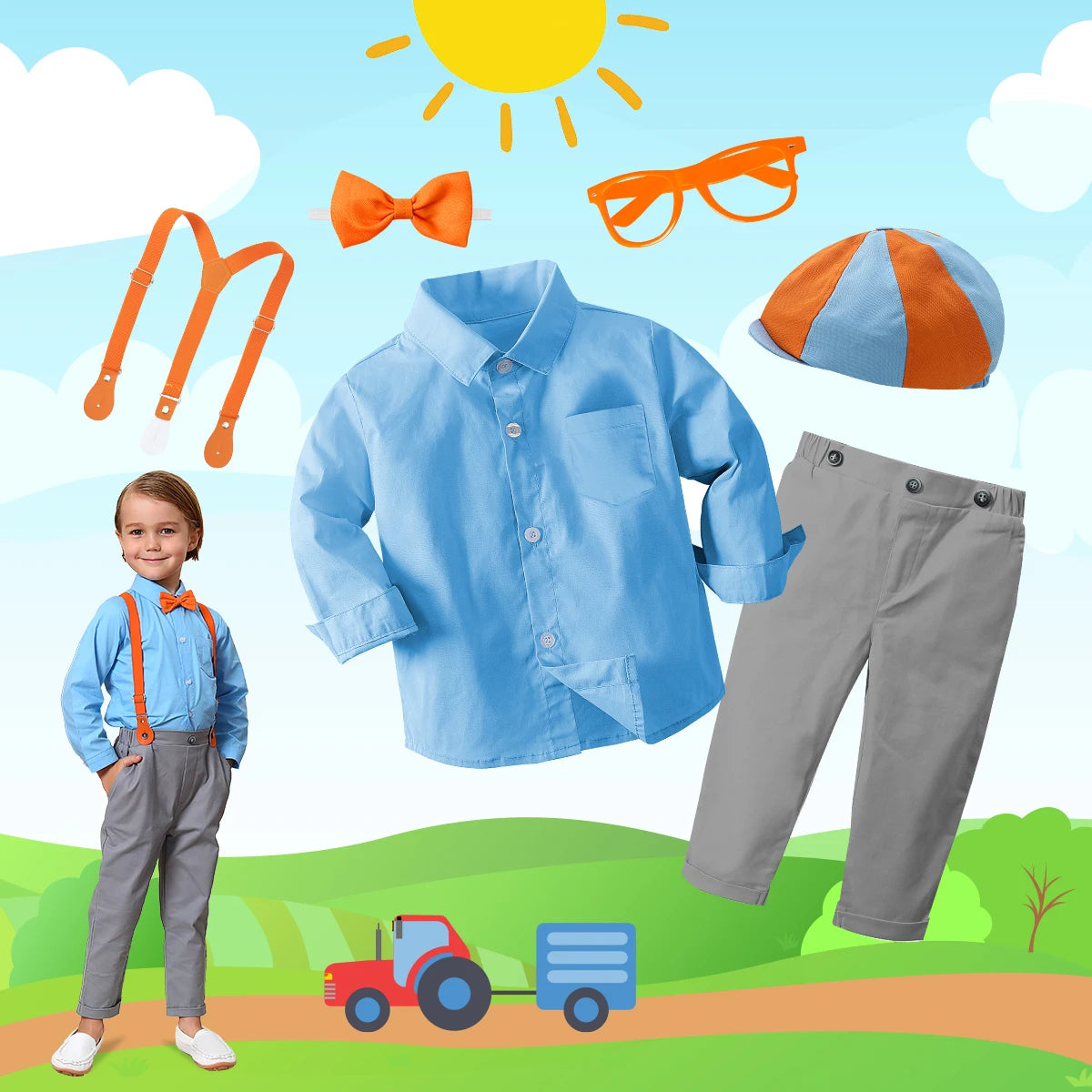 Blippi Toddler Outfits Party Gift Set