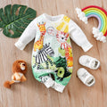 Long-sleeved animal print footless onesie for babies | See:Saw Kids