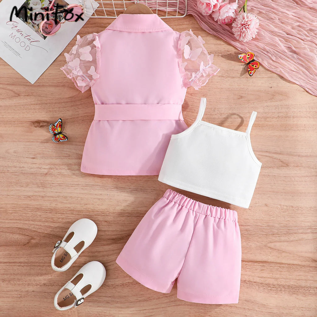 Kids Clothes Girls Blazer &Shorts Sets