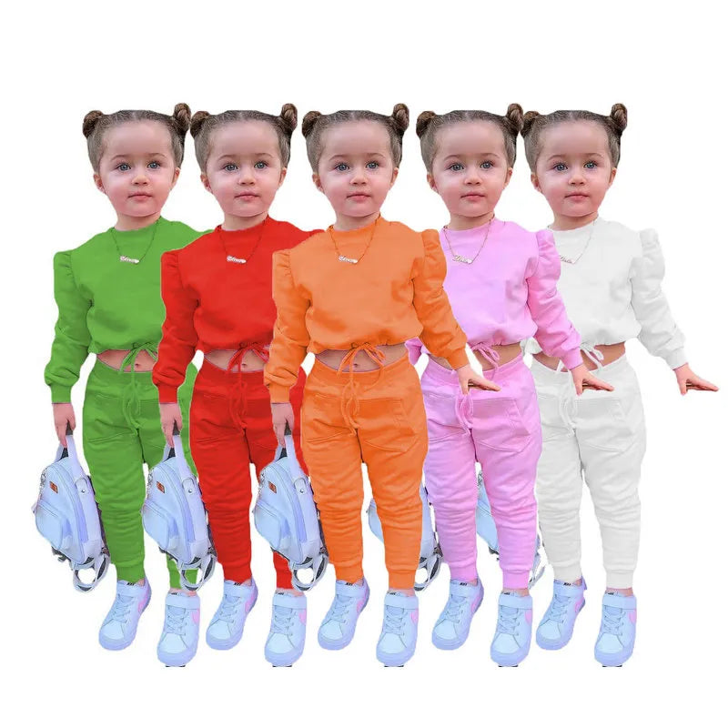 Rainbow colour sweatshirt and casual pants set for kids | See:Saw Kids