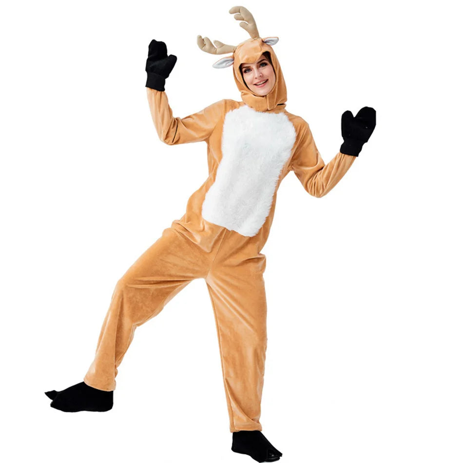 Parent-Child Christmas Reindeer Performance Costume