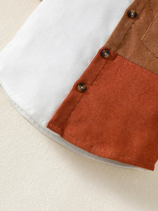Flip collar Color Blocked Pit Stripe Top+Shorts