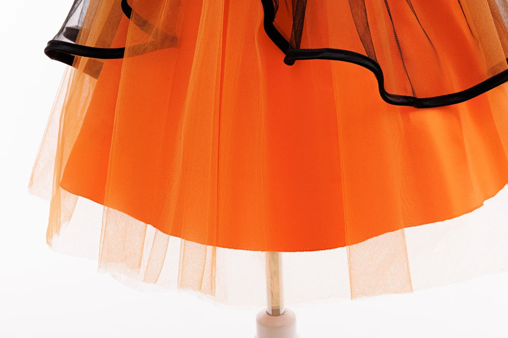 Orange Halloween Kids Dress
