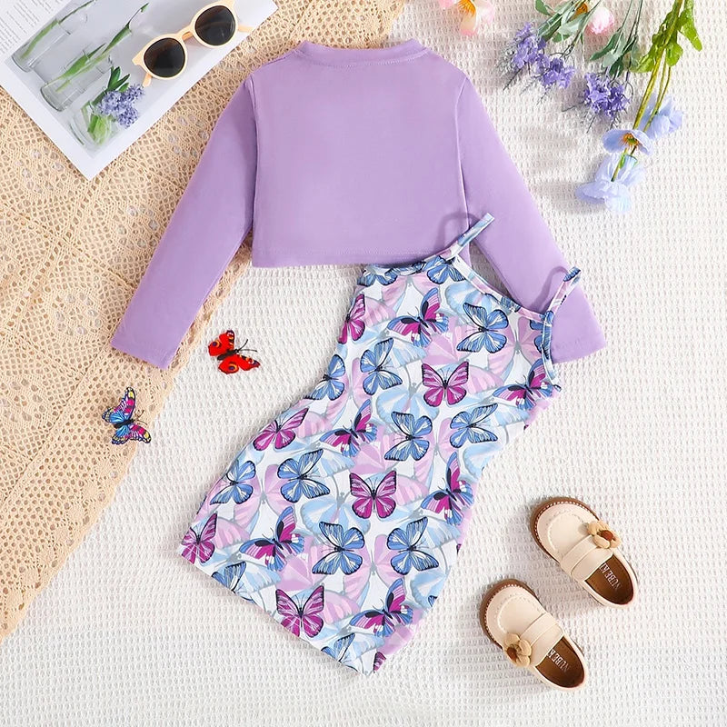 Girls Butterfly Dress & Jumper