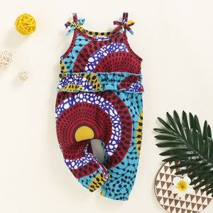 African Inspired  Print Cute Onesie Clothes