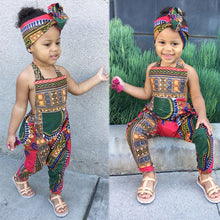 Load image into Gallery viewer, African Print Romper Jumpsuit With Headband