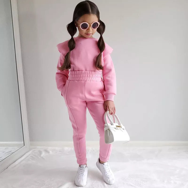 Girls Block Colour Tracksuit