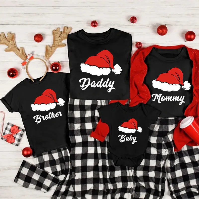 Santa's hat family matching Christmas pyjamas | See:Saw Kids