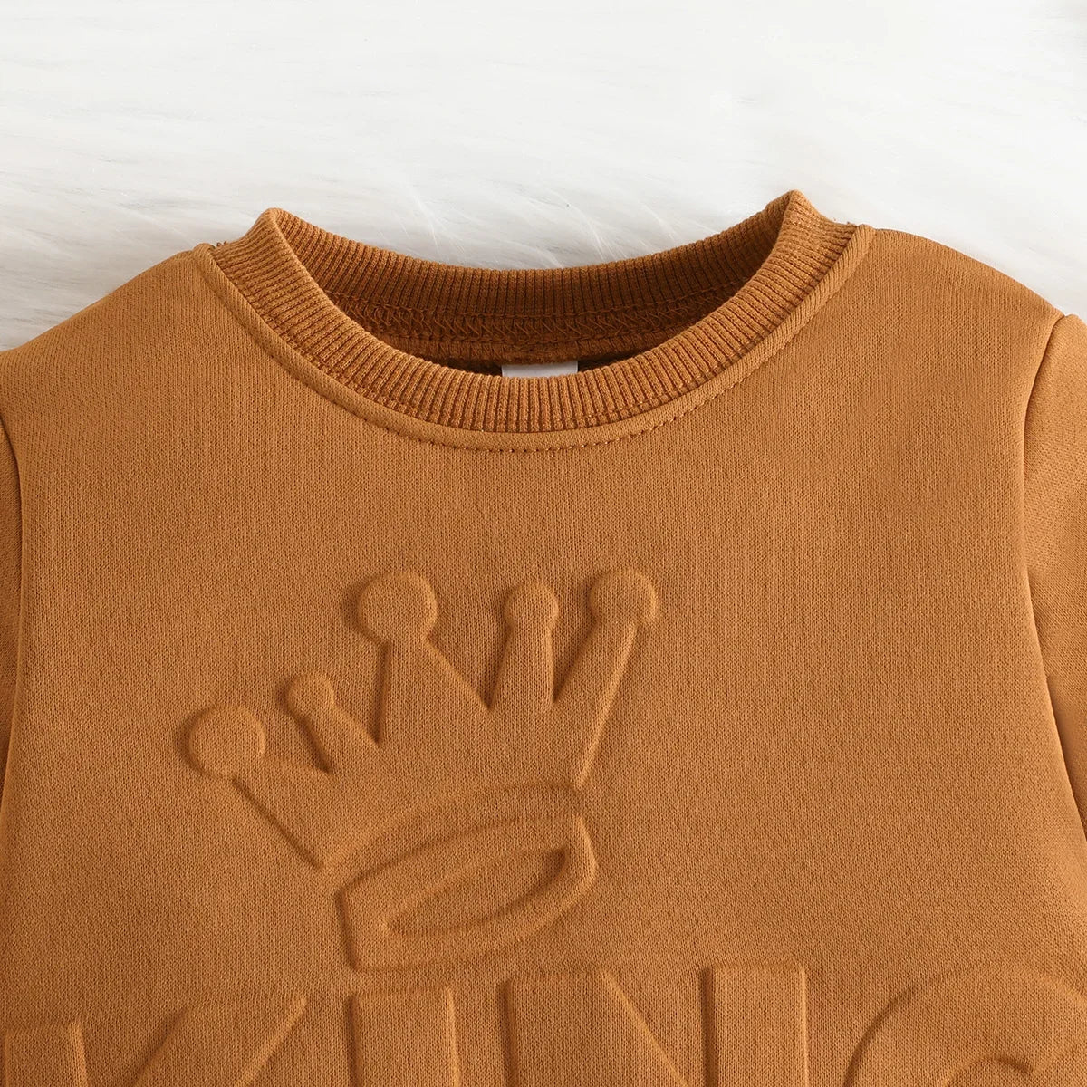 Cute King Letter Long Sleeve and Long Pants Blue Outfit for Baby Boys