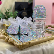 Load image into Gallery viewer, Luxury Baby Bottles &amp; Shoes Headband Set Keepsake