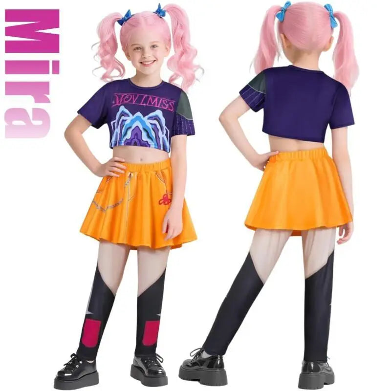 K-Pop Mira Rumi Zoey Demon Hunters Cosplay Costume for Girl