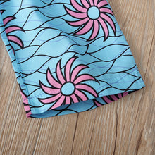 Load image into Gallery viewer, African Floral Cotton Romper with Head Wrap