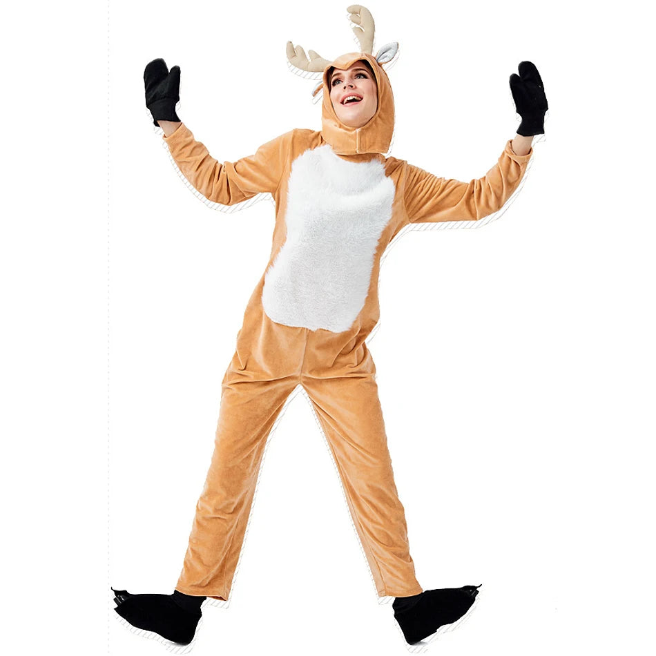 Parent-Child Christmas Reindeer Performance Costume