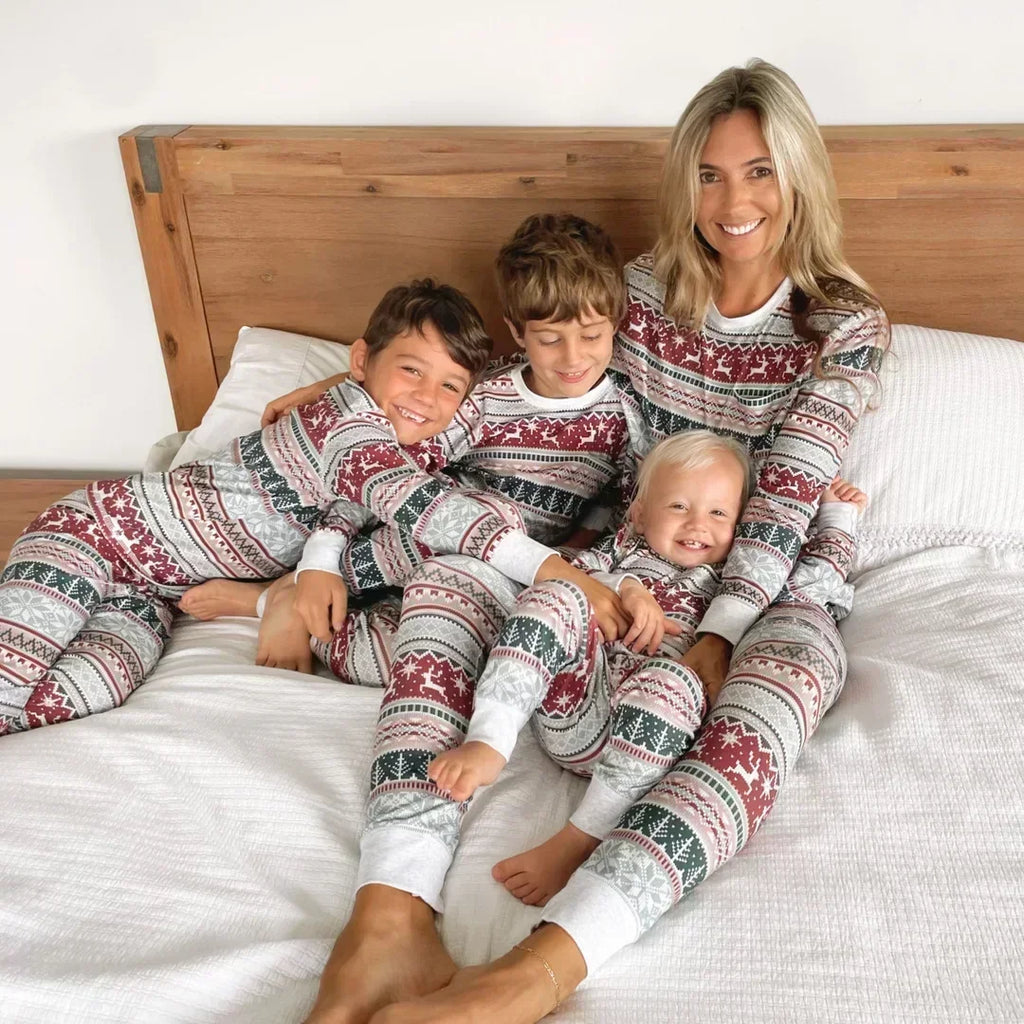 Family matching Christmas pyjamas all over print sleepwear set | See:Saw Kids