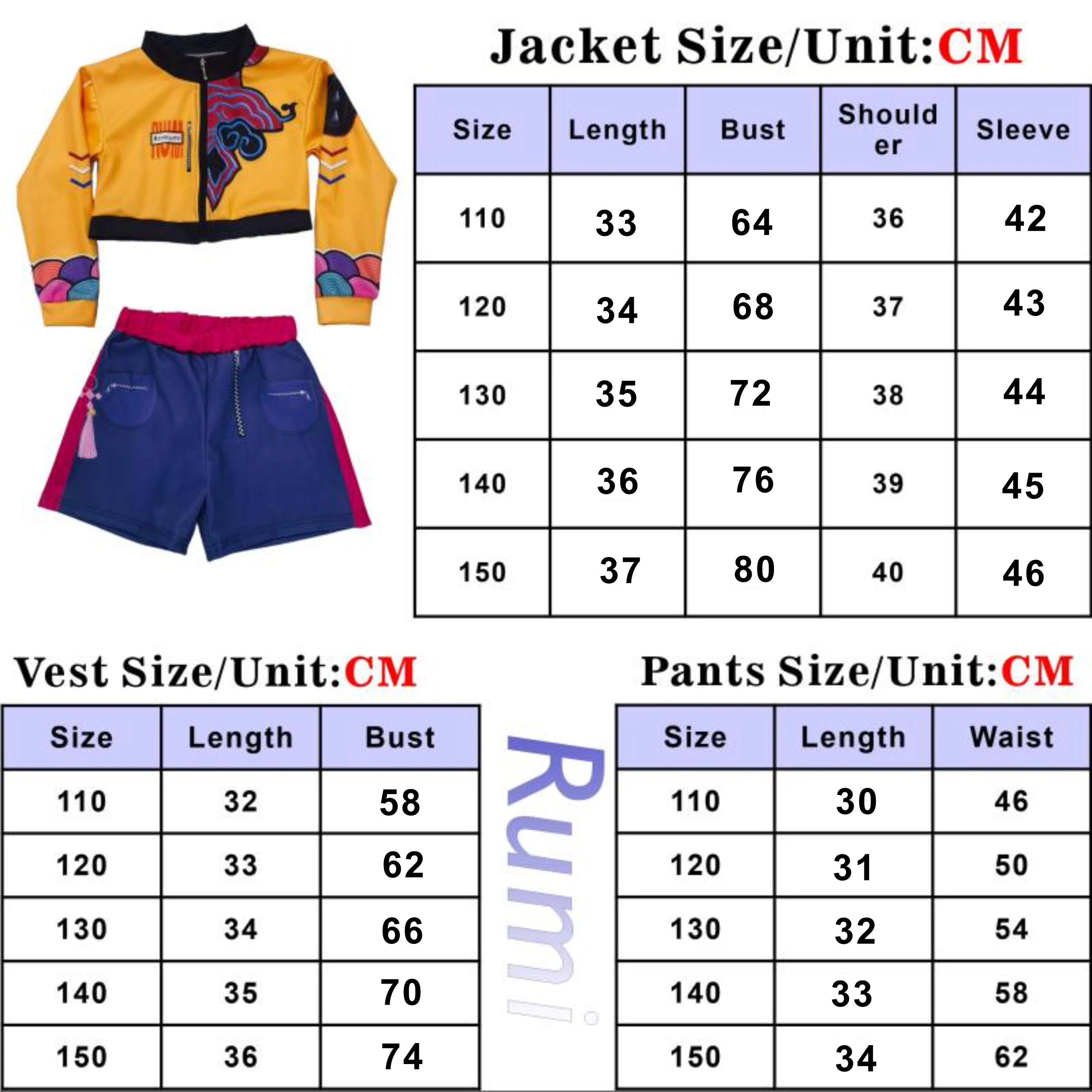 K-Pop Mira Rumi Zoey Demon Hunters Cosplay Costume for Girl