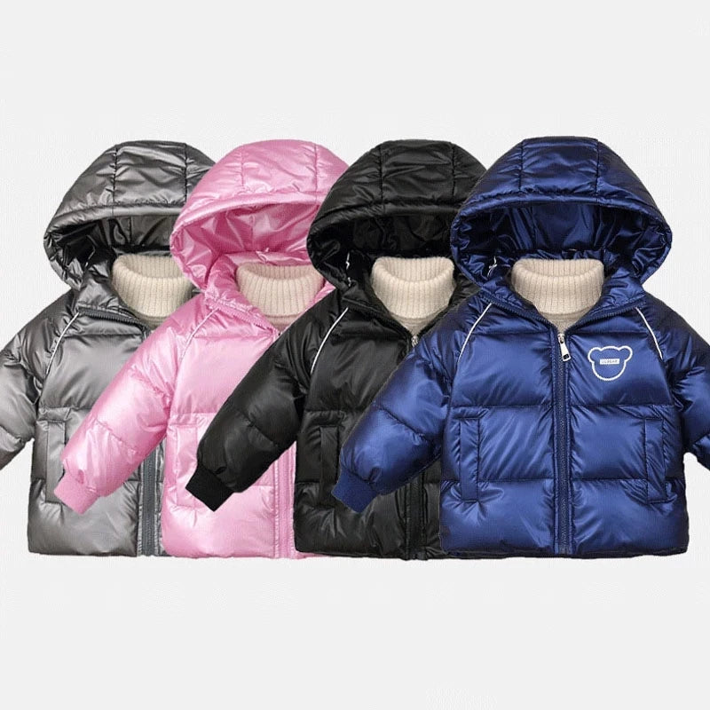 Children hooded thick duck down coat winter jacket | See:Saw Kids