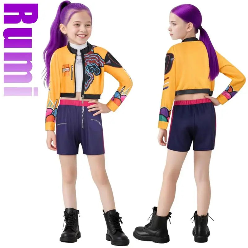 K-Pop Mira Rumi Zoey Demon Hunters Cosplay Costume for Girl