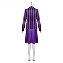 Load image into Gallery viewer, Wednesday - Enid Cosplay Costume Purple Striped School Uniform