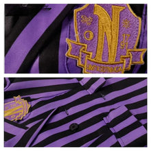 Load image into Gallery viewer, Wednesday - Enid Cosplay Costume Purple Striped School Uniform