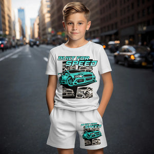 Built For Speed Summer Short Sleeve T-Shirt Suit Shorts Set