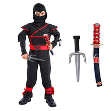 Load image into Gallery viewer, Black Ninja Costume Anime Ninja Set