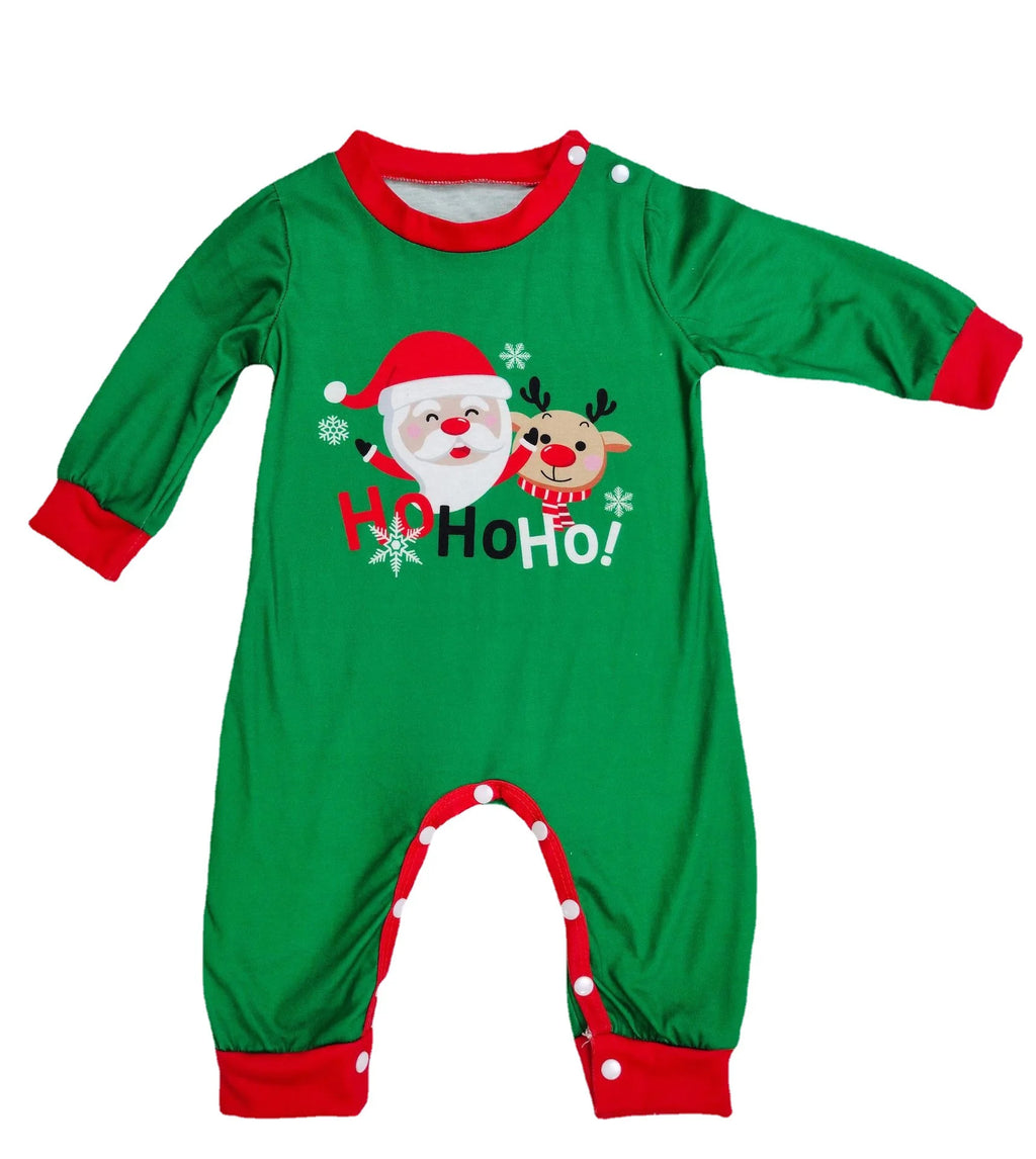 Family Christmas Pajama's Set Santa & Elk