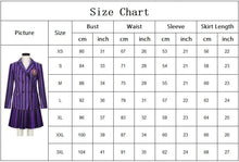 Load image into Gallery viewer, Wednesday - Enid Cosplay Costume Purple Striped School Uniform