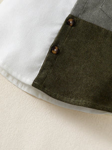 Flip collar Color Blocked Pit Stripe Top+Shorts