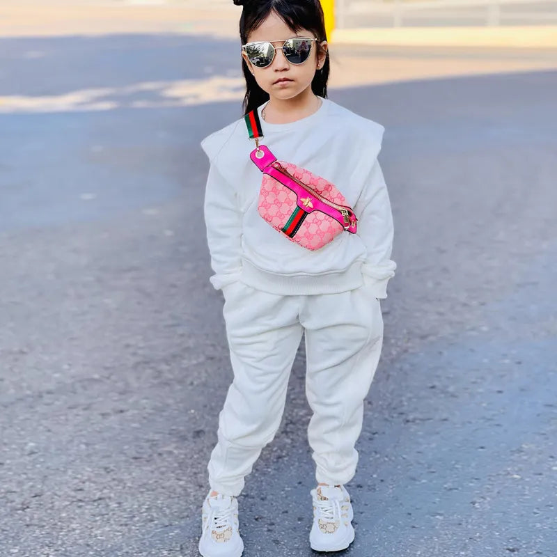 Girls Block Colour Tracksuit