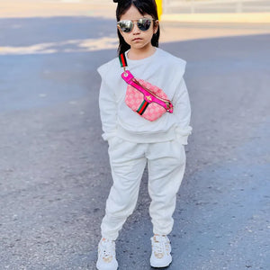 Girls Block Colour Tracksuit